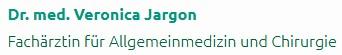 Dr. med. Veronica Jargon Fachärztin für Allgemeinmedizin und Chirurgie